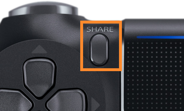 PS4コントローラーのSHAREボタン